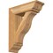 Ekena Millwork Funston Traditional Rough Sawn Bracket w/ Offset Brace, Western Red Cedar, 6"W x 18"D x 22"H BKT0604X18X22FST01RWR - alternate 1